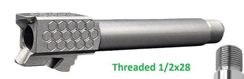 Fits Glock 19 9mm Match Honeycomb Barrel Naked Stainless Steel