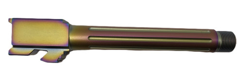 Fits Glock 19 9mm Match Thin Spiral Fluted Barrel Threaded in Chameleon