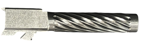 Fits Glock 19 9mm Match Thin Spiral Fluted Barrel Threaded Naked Stainless Steel