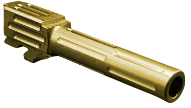 Fits Glock 19 9mm Match Titan 4 Series Threaded Barrel in Gold