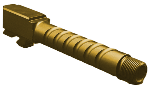 Fits Glock 19 9mm Morse Code Threaded Barrel in Gold