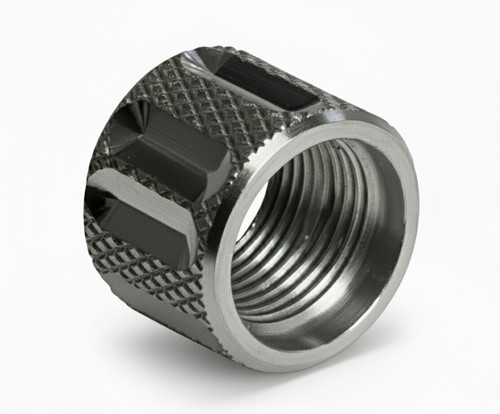 Thread Protector 1/2 x 28 (9mm & .357SIG Barrel) Knurled Straight Fluted in Black