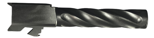 Fits Glock 17 9mm Match 5 Sided Flat Fluted Threaded Barrel in Black - Polymer80 Shop