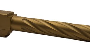 Fits Glock 19 9mm Match Thin Spiral Fluted Barrel in Gold - Polymer80 Shop