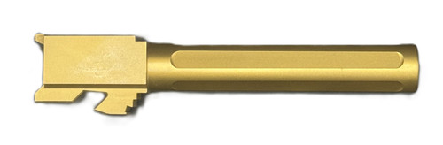 Fits Glock 17 9mm Match Chunky Spiral Fluted Threaded Barrel in Gold - Polymer80 Shop