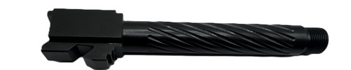 Fits Glock 19 9mm Match Chunky Spiral Fluted Barrel in Radio Active - Polymer80 Shop