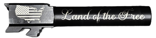 Land Of the Free Logo Combat Armory barrel Fits Glock 19 New 9mm Match Grade Barrel Threaded - Polymer80 Shop