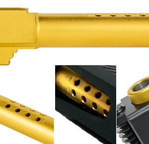 Fits Glock 19 9mm Ported Threaded Barrel in Gold - Polymer80 Shop