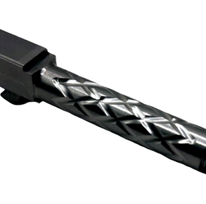 Fits Glock 19 9mm Match Diamond Weave Fluted Barrel Naked Stainless Steel - Polymer80 Shop