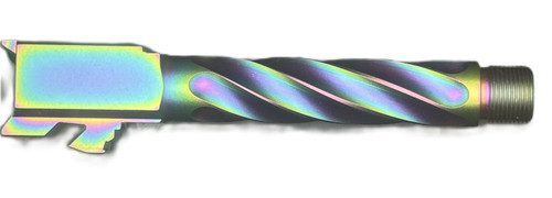 Fits Glock 17 9mm Match Chunky Spiral Fluted Barrel Threaded in Radio Active - Polymer80 Shop