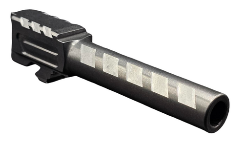 Fits Glock 19 9mm Match Diamond Weave Fluted Barrel Threaded in Dark Earth - Polymer80 Shop