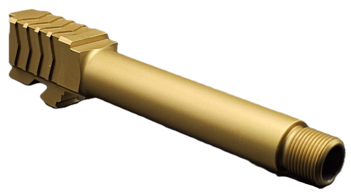 Fits Glock 19 9mm Match Honeycomb Threaded Barrel in Gold - Polymer80 Shop