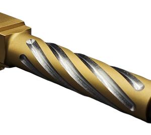 Fits Glock 19 9mm Match Thin Spiral Barrel Threaded 2 Tone in Gold - Polymer80 Shop