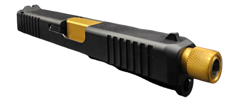 Slide Fits Glock 19 Gen3 Fully Assembled Tapered Nose In Gold - Polymer80 Shop