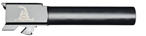 Don't Tread on Me Logo Combat Armory barrel Fits Glock 19 New 9mm Match Grade Barrel Threaded - Polymer80 Shop