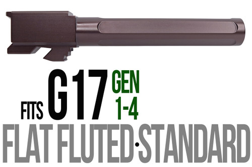 Fits Glock 17 9mm Match 5 Sided Flat Fluted Threaded Barrel in Python - Polymer80 Shop