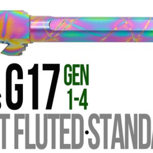 Fits Glock 19 9mm Match 5 Sided Flat Fluted Barrel in Plum - Polymer80 Shop