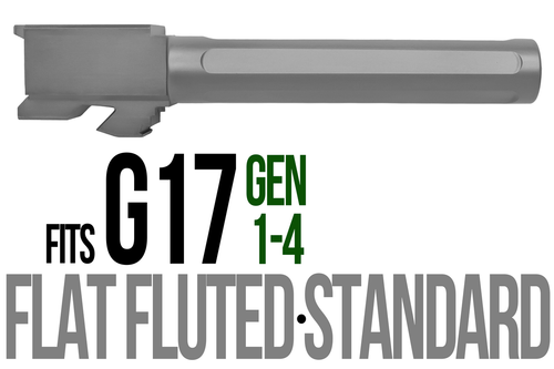 Fits Glock 19 9mm Match Thick Spiral Fluted Barrel Flush Fit in Flat Gray - Polymer80 Shop