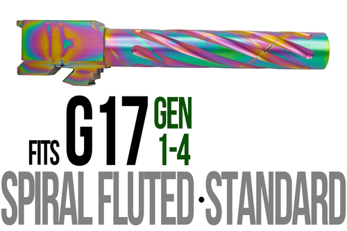 Fits Glock 17 9mm Match Thick Spiral Fluted Barrel Threaded in Python - Polymer80 Shop