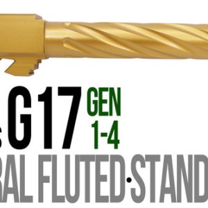 Fits Glock 17 9mm Match Straight Fluted Barrel in Gold - Polymer80 Shop