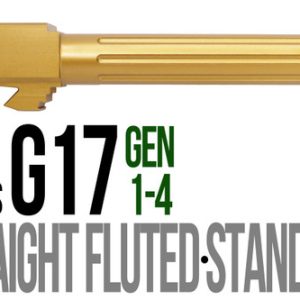 Fits Glock 17 9mm Match Straight Fluted Barrel Threaded in Gold - Polymer80 Shop