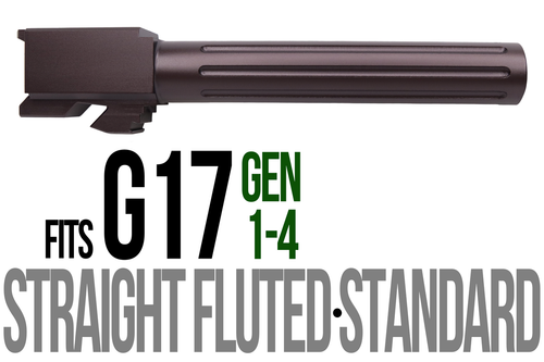 Fits Glock 17 9mm Match Straight Fluted Barrel Threaded in Plum - Polymer80 Shop
