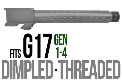 Fits Glock 17 9mm Match Grade Barrel Golf Ball Dimpled in Flat Gray - Polymer80 Shop
