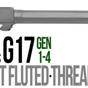 Fits Glock 17 9mm Match Thick Spiral Fluted Barrel Naked Stainless Steel - Polymer80 Shop