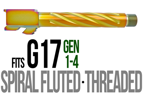 Fits Glock 17 9mm Match 5 Sided Flat Fluted Barrel in Flat Gray - Polymer80 Shop