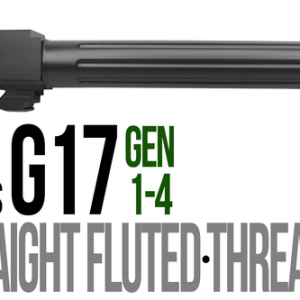 Fits Glock 17 9mm Match Thick Spiral Fluted Barrel Threaded in Black - Polymer80 Shop