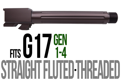 Fits Glock 17 9mm Match Golf Ball Dimpled Barrel in Black - Polymer80 Shop
