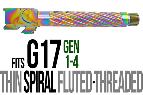 Fits Glock 17 9mm Match Thin Spiral Fluted Barrel in Python - Polymer80 Shop