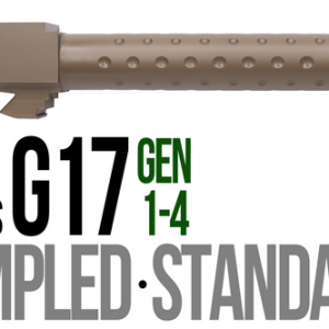 Fits Glock 17 9mm Match Golf Ball Dimpled Barrel Threaded in Dark Earth - Polymer80 Shop