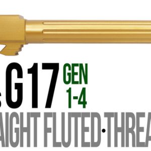 Fits Glock 17 9mm Match 5 Sided Flat Fluted Threaded Barrel in Plum - Polymer80 Shop