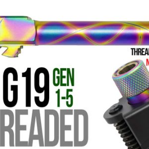 Fits Glock 19  9mm Match Barrel threaded in Plum - Polymer80 Shop
