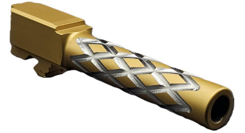 Fits Glock 19 9mm Match Coil Barrel 2 Tone in Gold - Polymer80 Shop