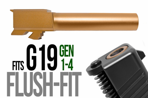 Fits Glock 17 9mm Match Barrel threaded in Copper - Polymer80 Shop