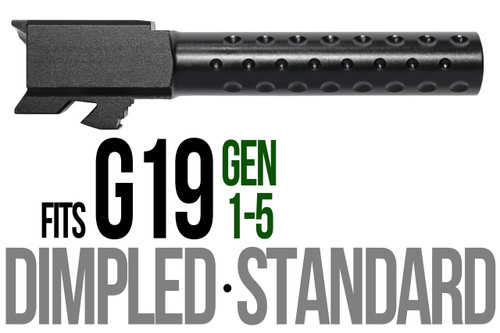 Fits Glock 19 9mm Match Thick Spiral Fluted Barrel in Dark Earth - Polymer80 Shop