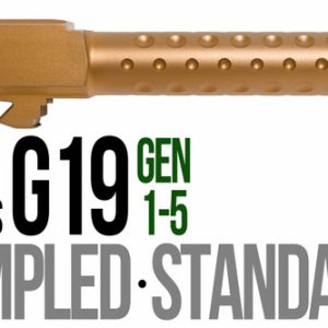 Fits Glock 19 9mm Match 5 Sided Flat Fluted Barrel Threaded in Copper - Polymer80 Shop