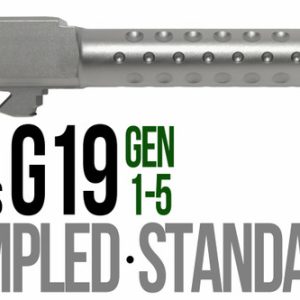 Fits Glock 19 9mm Match Straight Fluted Barrel Threaded in Flat Gray - Polymer80 Shop