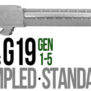 Fits Glock 19 9mm Match Golf Ball Dimpled Barrel Threaded Naked Stainless Steel - Polymer80 Shop