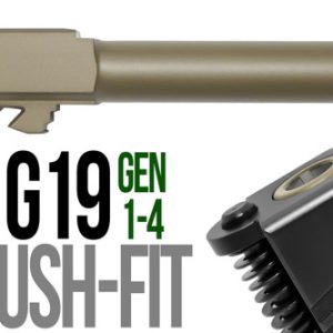 Fits Glock 19 9mm Match Straight Fluted Barrel in Dark Earth - Polymer80 Shop
