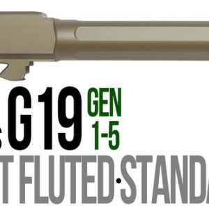 Fits Glock 19 9mm Match Thick Spiral Fluted Barrel in Black - Polymer80 Shop