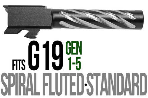 Fits Glock 19 9mm Match Golf Ball Dimpled Barrel 2 Tone - Polymer80 Shop
