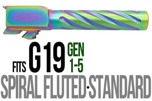 Fits Glock 17 9mm Match Thick Spiral Fluted Threaded Barrel in Radio Active - Polymer80 Shop