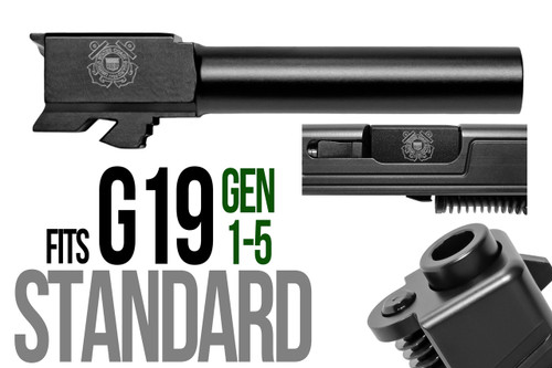 Coast Guard Logo Combat Armory barrel Fits Glock 19 9mm Flush Fit Barrel - Polymer80 Shop