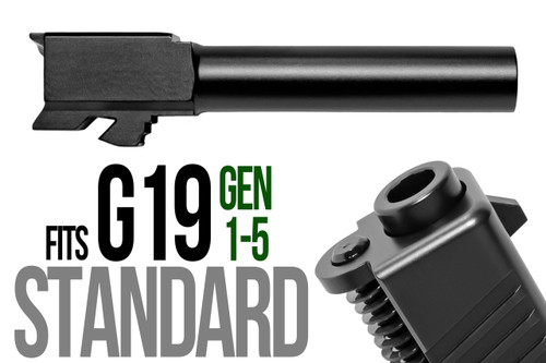 Fits Glock 19 New 9mm Match Grade Barrel threaded in Gold - Polymer80 Shop
