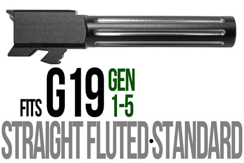 Fits Glock 19 9mm Match Flush Fit Thick Spiral Fluted Barrel 2 Tone - Polymer80 Shop