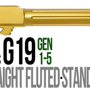 Fits Glock 19 9mm Match Golf Ball Dimpled Barrel in Gold - Polymer80 Shop