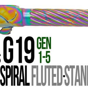 Fits Glock 19 9mm Match Thin Spiral Fluted Threaded Barrel in Python - Polymer80 Shop